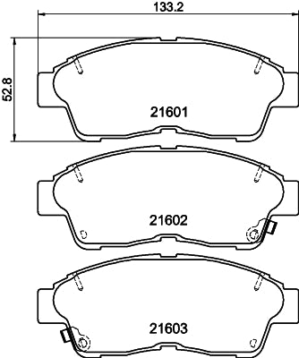 HELLA Brake pad set - T3013 - for e.g. HOLDEN / TOYOTA 8DB355016-421