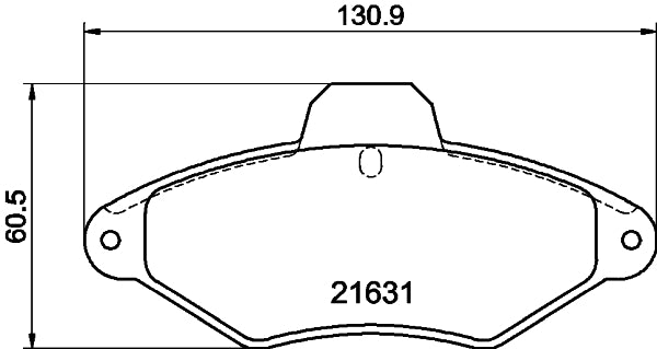 HELLA Brake pad set - T9038 - for e.g. CITROEN 8DB355019-201
