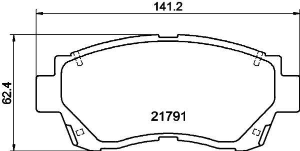 HELLA Brake pad set - T3053 - for e.g. HOLDEN / LEXUS / TOYOTA 8DB355016-771