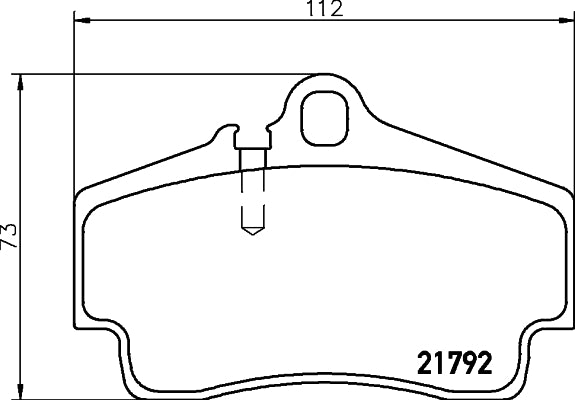 HELLA Brake pad set - T5125 - for e.g. PORSCHE 8DB355018-481