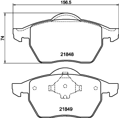 HELLA Brake pad set - T1106 - for e.g. FORD / SEAT / VOLKSWAGEN 8DB355008-001