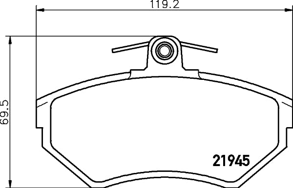 HELLA Brake pad set - T5098 - for e.g. AUDI / VOLKSWAGEN 8DB355018-251
