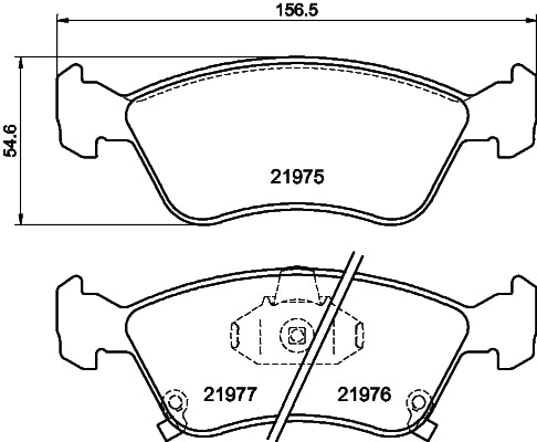 HELLA Brake pad set - T3089 - for e.g. TOYOTA 8DB355016-981