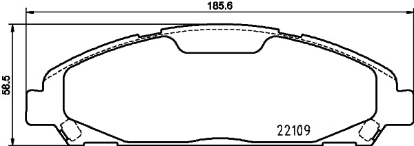 HELLA Brake pad set - T2674 - for e.g. FORD 8DB355032-991