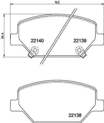 HELLA Brake pad set - T2751 - for e.g. HOLDEN / OPEL / VAUXHALL 8DB355039-121