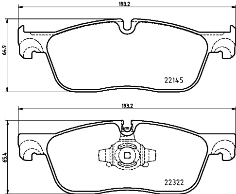 HELLA Brake pad set - T2512 - for e.g. JAGUAR / LAND ROVER 8DB355024-741