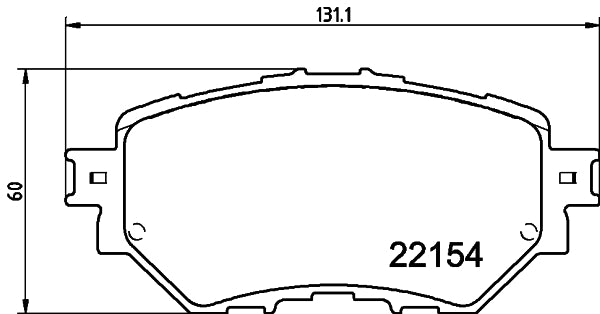 HELLA Brake pad set - T2701 - for e.g. MAZDA 8DB355032-091