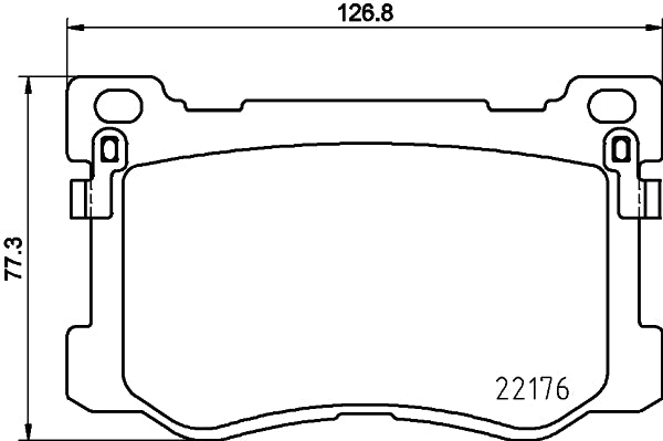 HELLA Brake pad set - T2400 - for e.g. HYUNDAI 8DB355025-271