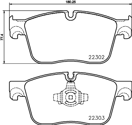 HELLA Brake pad set - T2511 - for e.g. JAGUAR / LAND ROVER 8DB355024-661