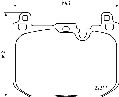 HELLA Brake pad set - T2479 - for e.g. MINI 8DB355025-621