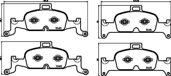 HELLA Brake pad set - T2546 - for e.g. AUDI 8DB355025-811
