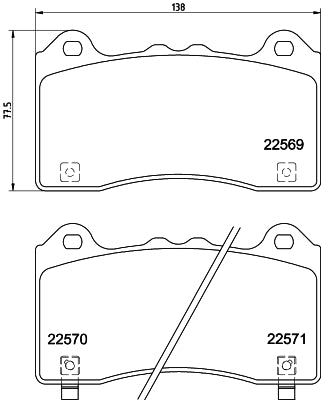 HELLA Brake pad set - T2586 - for e.g. FORD 8DB355025-831