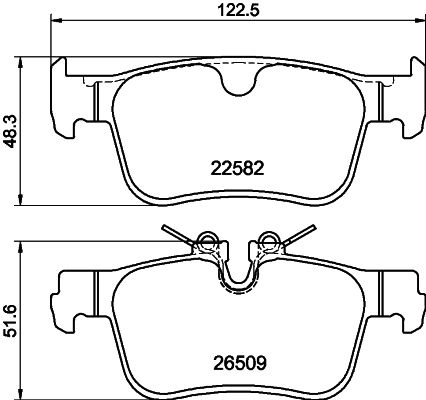 HELLA Brake pad set - T2941 - for e.g. VOLVO / VOLVO ASIA 8DB355044-311