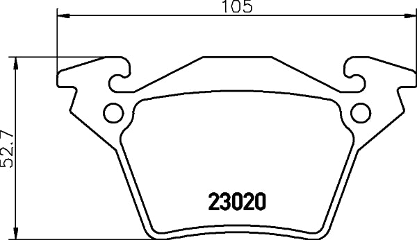 HELLA Brake pad set - T1169 - for e.g. MERCEDES-BENZ 8DB355008-641