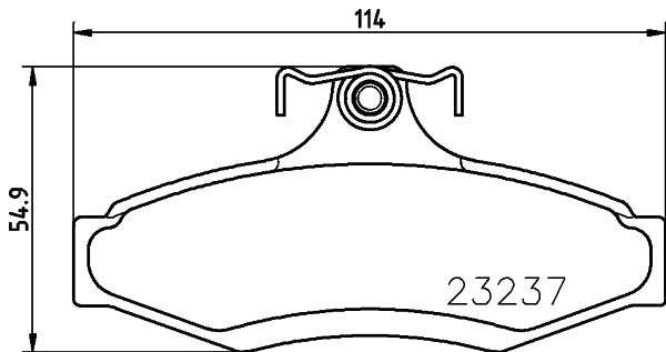 HELLA Brake pad set - T1253 - for e.g. CHEVROLET / DAEWOO / MITSUBISHI 8DB355009-491