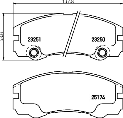 HELLA Brake pad set - T3105 - for e.g. HOLDEN / OPEL / VAUXHALL 8DB355017-131