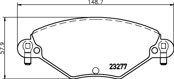 HELLA Brake pad set - T9103 - for e.g. CITROEN 8DB355019-411