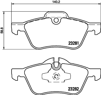 HELLA Brake pad set - T1220 - for e.g. MINI 8DB355009-171