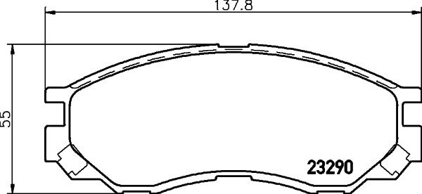 HELLA Brake pad set - T3123 - for e.g. MITSUBISHI 8DB355017-271