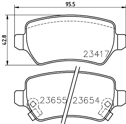 HELLA Brake pad set - T5158 - for e.g. CHEVROLET / HOLDEN / KIA / OPEL / SATURN 8DB355018-781