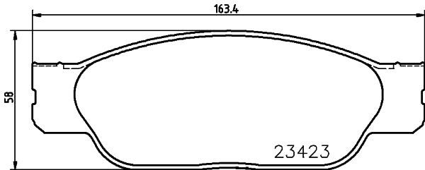HELLA Brake pad set - T5132 - for e.g. FORD / JAGUAR / LINCOLN 8DB355018-551