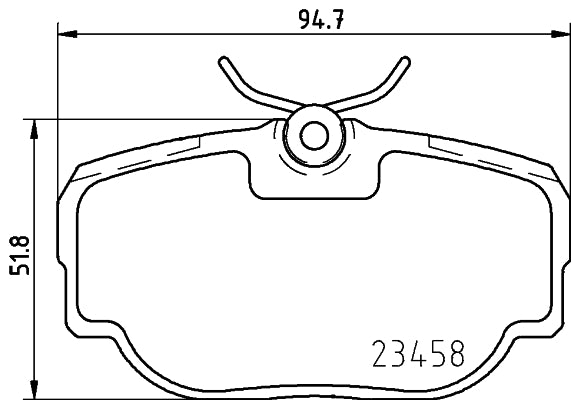HELLA Brake pad set - T1259 - for e.g. LAND ROVER 8DB355009-541