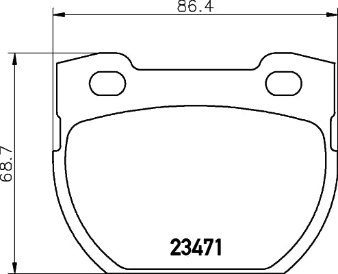HELLA Brake pad set - T1406 - for e.g. LAND ROVER 8DB355010-921