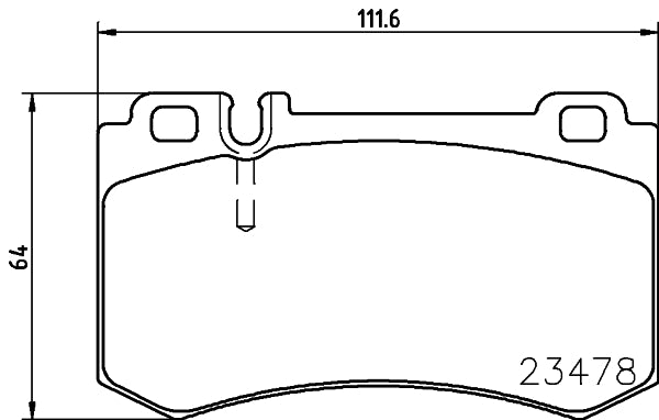 HELLA Brake pad set - T1339 - for e.g. BRABUS / MERCEDES-BENZ 8DB355010-291