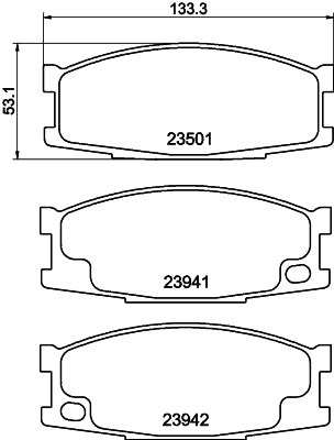 HELLA Brake pad set - T1375 - for e.g. MITSUBISHI 8DB355010-561