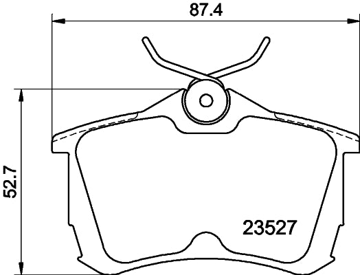 HELLA Brake pad set - T1255 - for e.g. HONDA 8DB355009-511