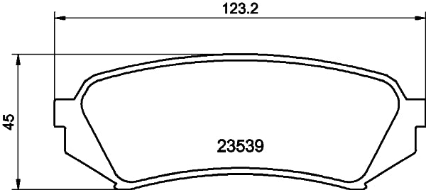HELLA Brake pad set - T1243 - for e.g. LEXUS / TOYOTA 8DB355009-391