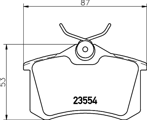 HELLA Brake pad set - T5075 - for e.g. AUDI / CITROEN / FIAT / FORD / LANCIA 8DB355018-111