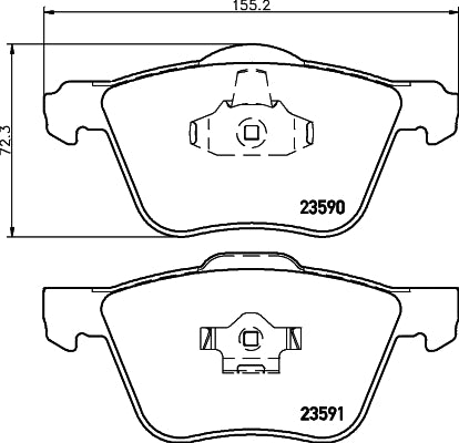 HELLA Brake pad set - T1473 - for e.g. VOLVO / VOLVO ASIA 8DB355011-571