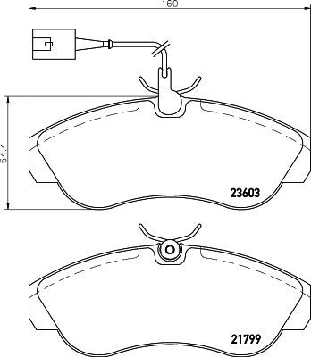 HELLA Brake pad set - T5159 - for e.g. CITROEN / FIAT / PEUGEOT 8DB355018-791