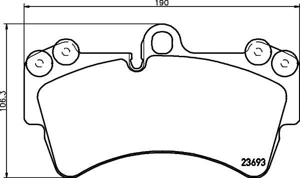 HELLA Brake pad set - T5148 - for e.g. AUDI / PORSCHE / VOLKSWAGEN 8DB355018-691