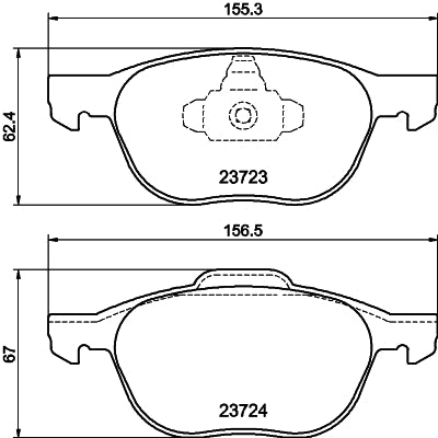 HELLA Brake pad set - T1436 - for e.g. FORD / MAZDA / NISSAN / VOLVO 8DB355011-191