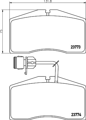 HELLA Brake pad set - T5126 - for e.g. AUDI 8DB355018-491
