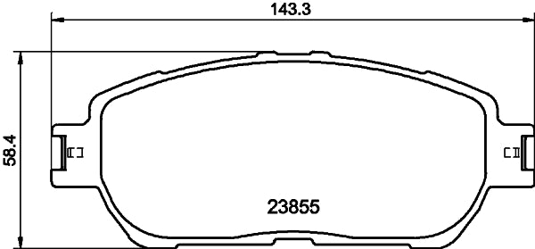 HELLA Brake pad set - T1828 - for e.g. LEXUS / TOYOTA 8DB355014-441
