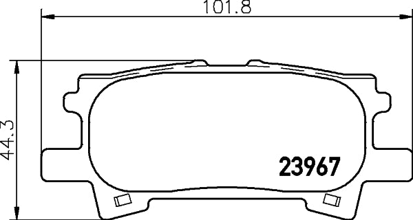 HELLA Brake pad set - T1379 - for e.g. LEXUS / TOYOTA 8DB355010-621