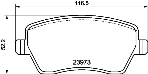 HELLA Brake pad set - T1399 - for e.g. DACIA / LADA / MERCEDES-BENZ / NISSAN 8DB355010-851