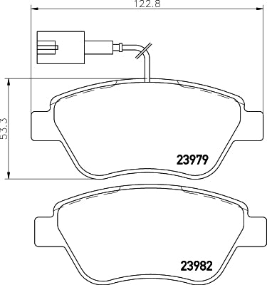 HELLA Brake pad set - T1648 - for e.g. FIAT 8DB355012-841