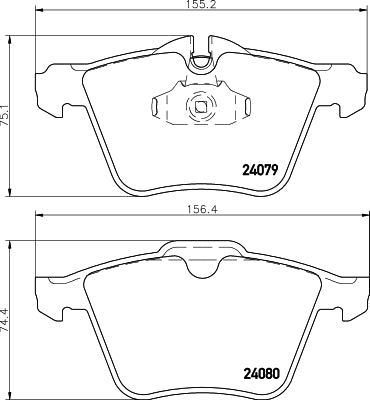 HELLA Brake pad set - T2171 - for e.g. JAGUAR 8DB355016-291