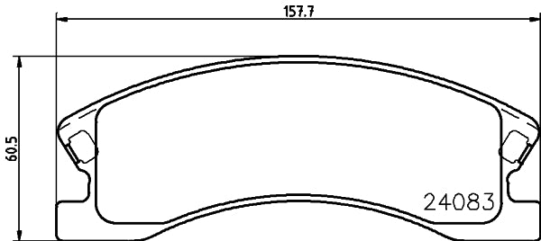 HELLA Brake pad set - T1470 - for e.g. JEEP 8DB355011-541