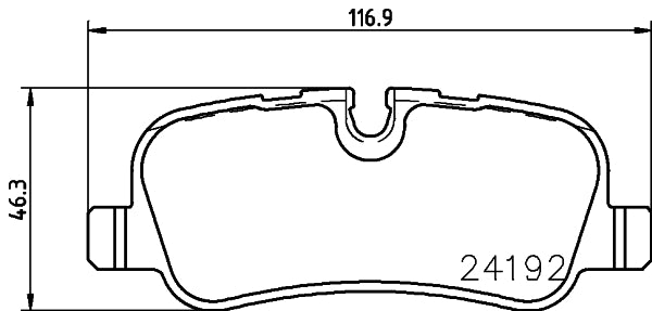 HELLA Brake pad set - T2127 - for e.g. LAND ROVER 8DB355016-181