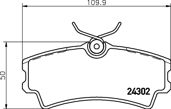 HELLA Brake pad set - T1576 - for e.g. SANTANA MOTOR 8DB355006-821