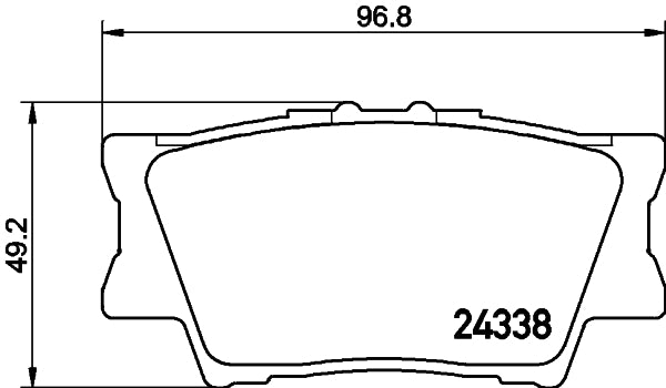 HELLA Brake pad set - T1582 - for e.g. DAIHATSU / LEXUS / PONTIAC / TOYOTA 8DB355006-881