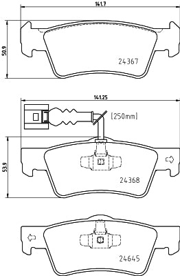 HELLA Brake pad set - T2685 - for e.g. VOLKSWAGEN 8DB355025-761