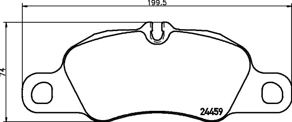 HELLA Brake pad set - T1753 - for e.g. PORSCHE 8DB355013-801