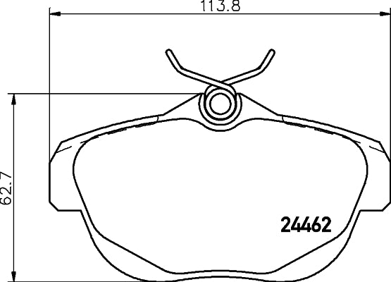 HELLA Brake pad set - T1652 - for e.g. CITROEN 8DB355012-881