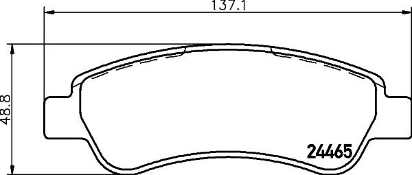 HELLA Brake pad set - T1655 - for e.g. PEUGEOT BOXER Van 2.2 BlueHDi 140 8DB355012-911